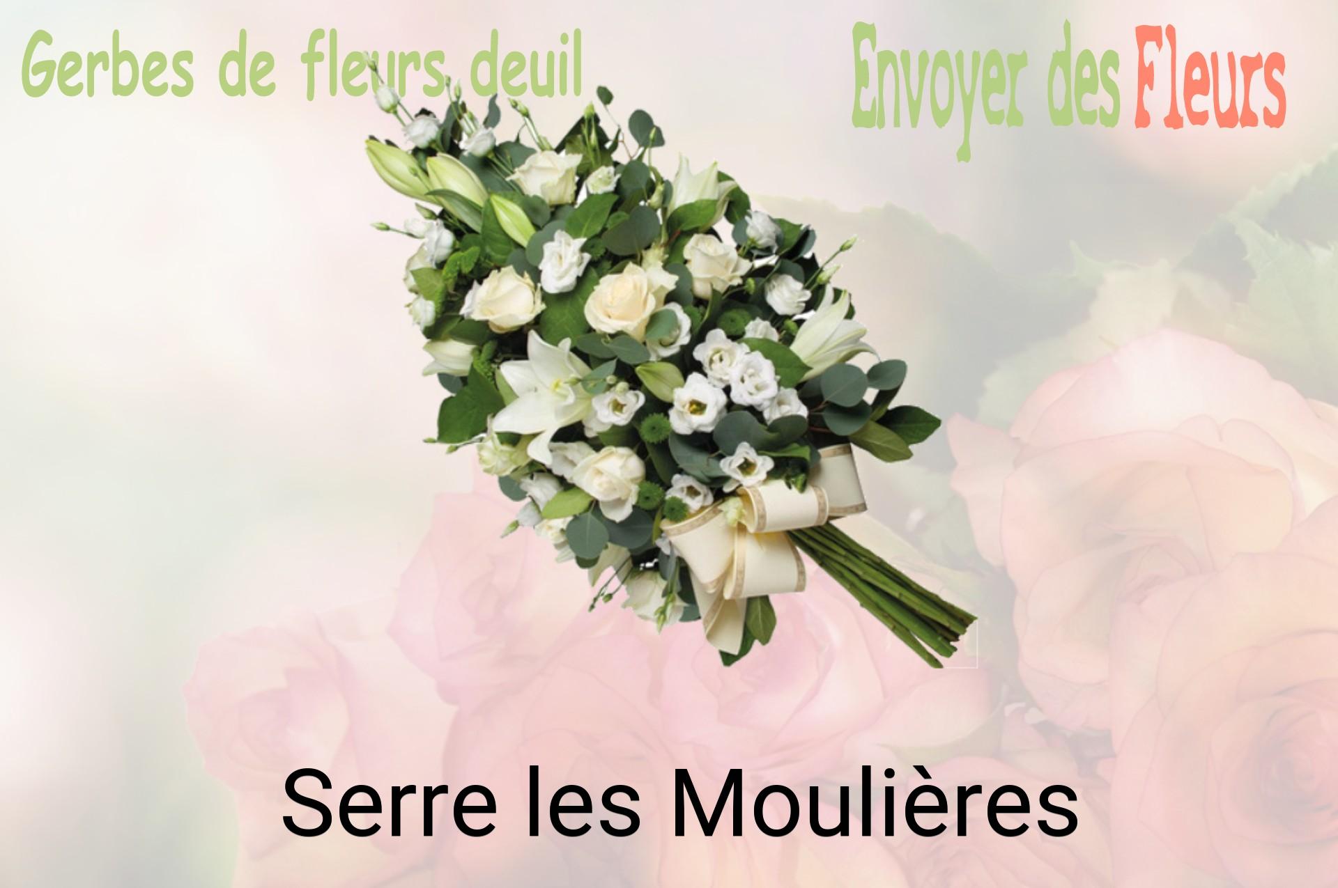 Gerbe de fleurs de deuil livrée à Serre-les-Moulières